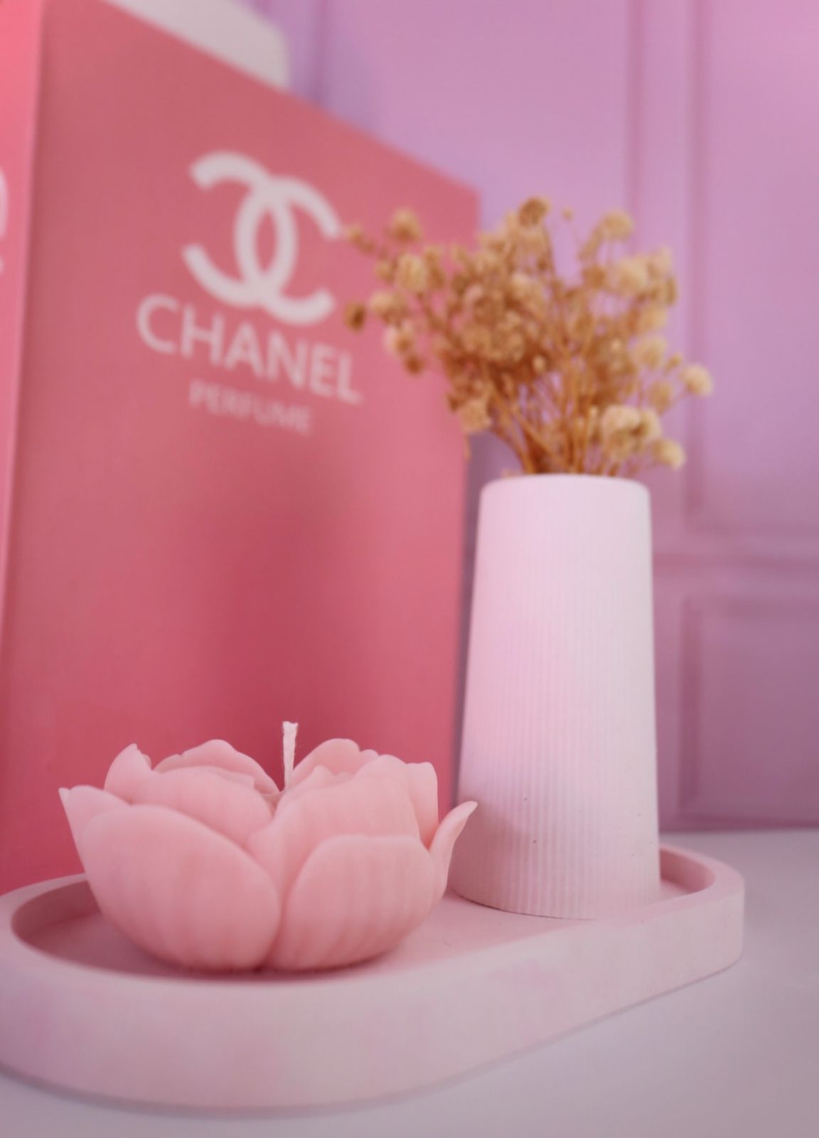 Florero, Vela y Bandeja Combinación Personalizada