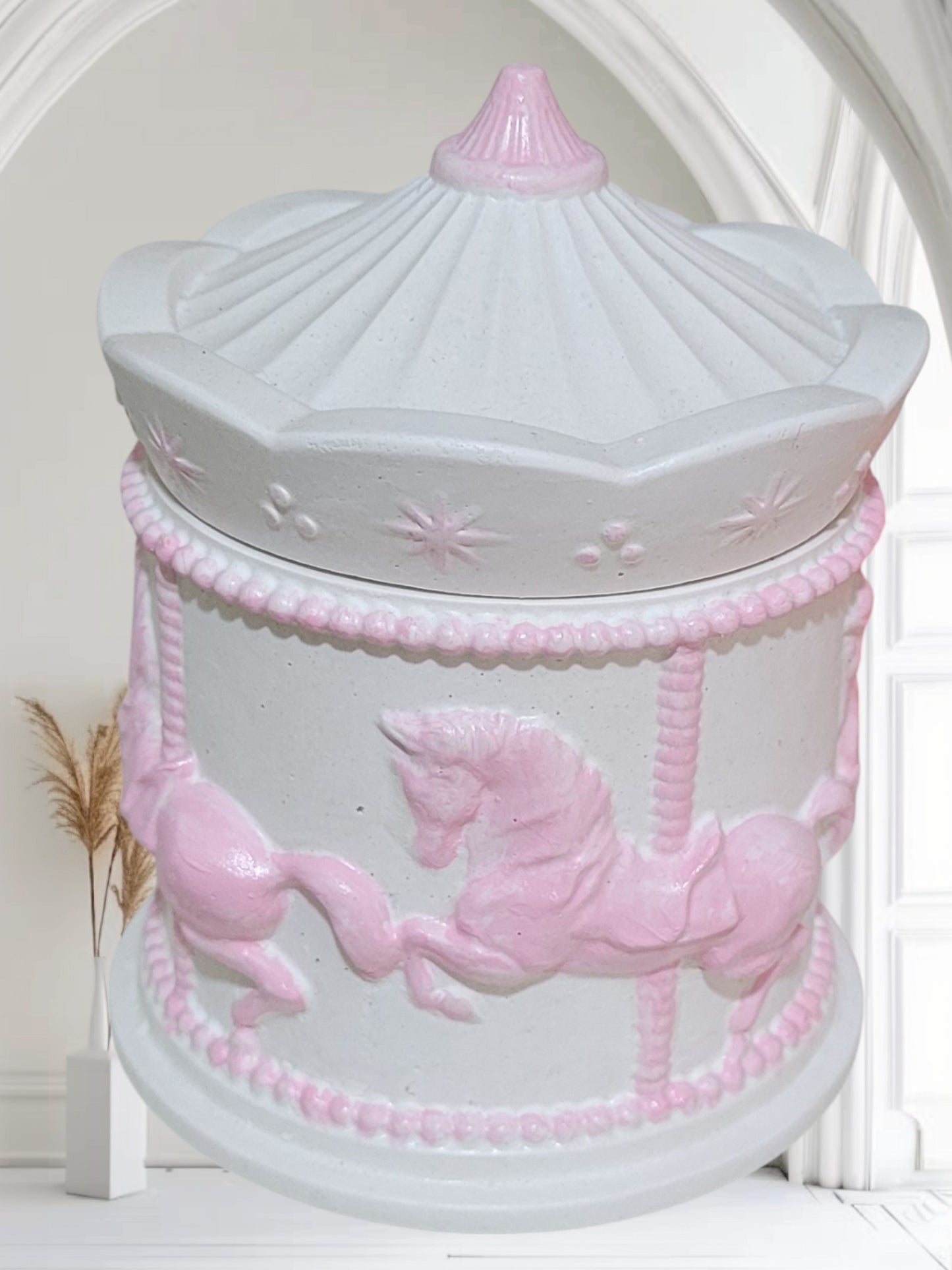 Vela carrusel. Juego completo con bandeja y vela aromática.