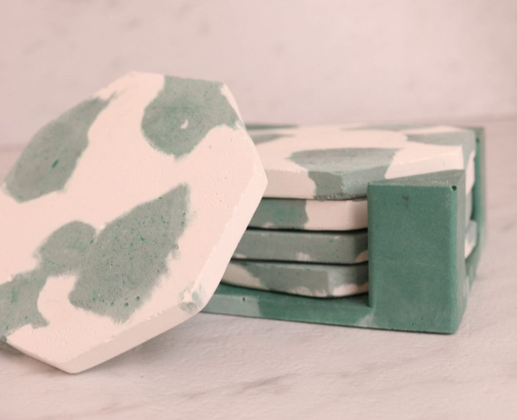 Conjunto de Posa Vasos Octogonal