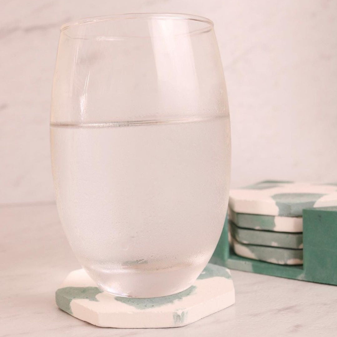 Conjunto de Posa Vasos Octogonal