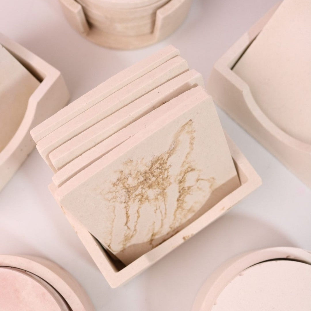 Conjunto de Posa Vasos  Cuadrados