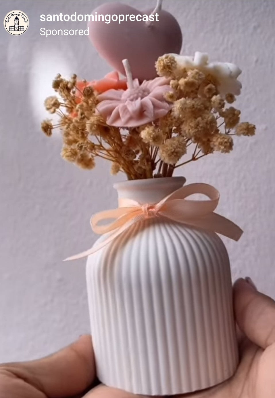 Velas aromáticas, florero y bandeja Set Completo